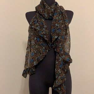Beautiful ruffle edged scarf